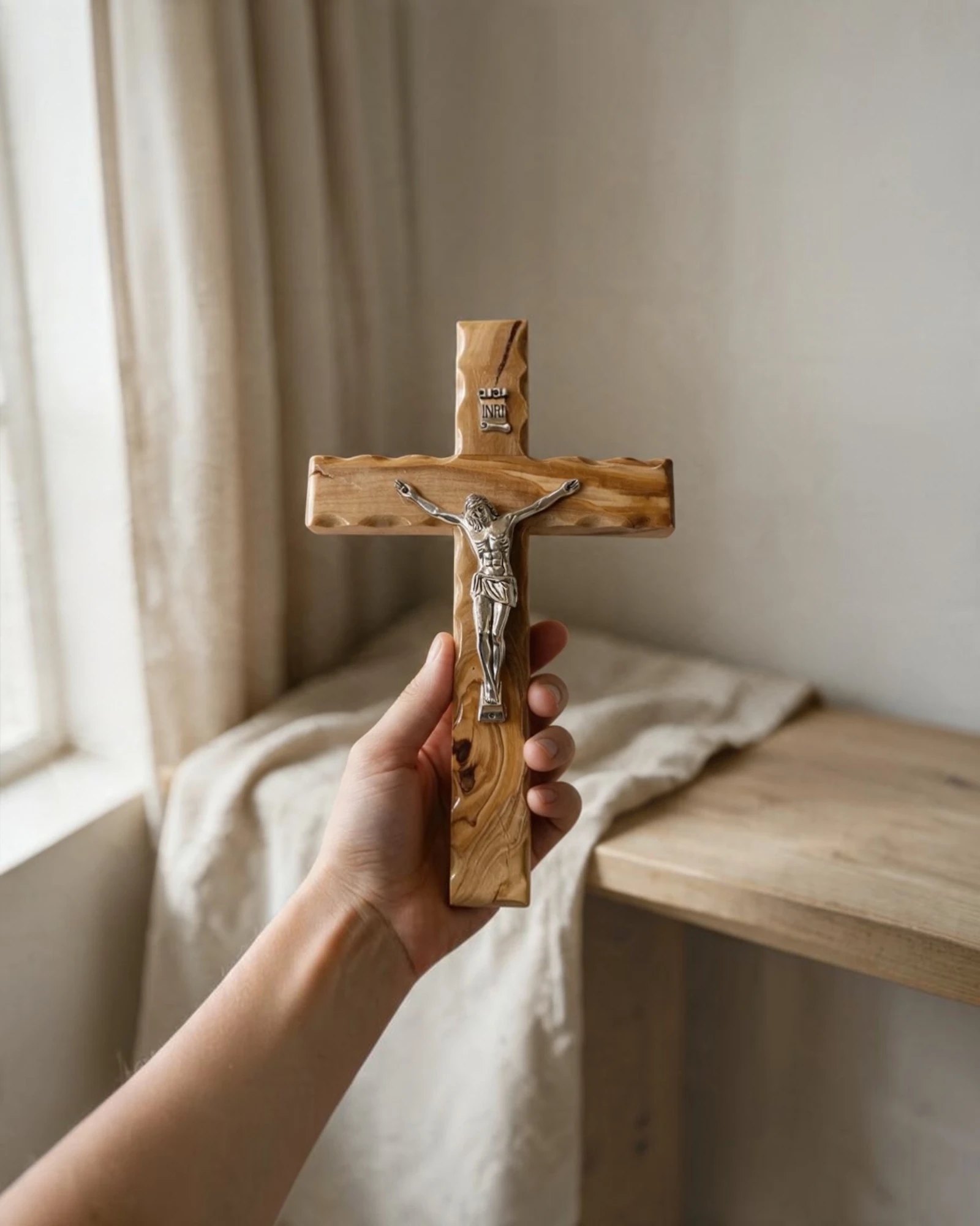 Classic Olive Wood Crucifix