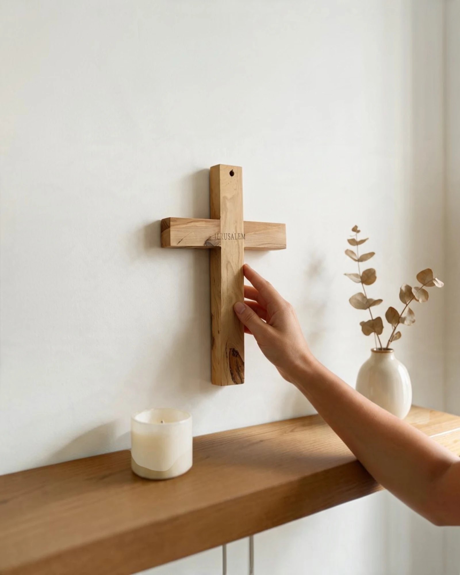 Classic Olive Wood Crucifix