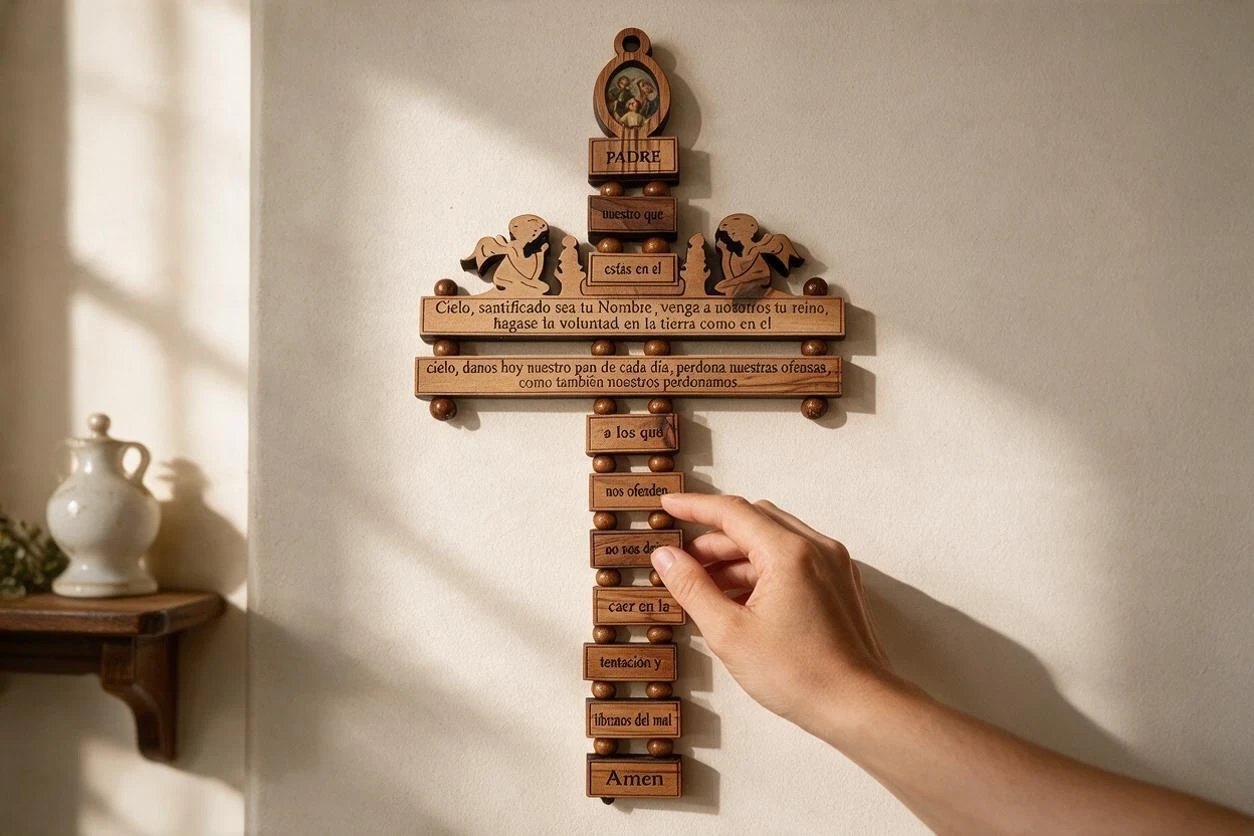 Padre Nuestro Hanging Cross (Spanish)