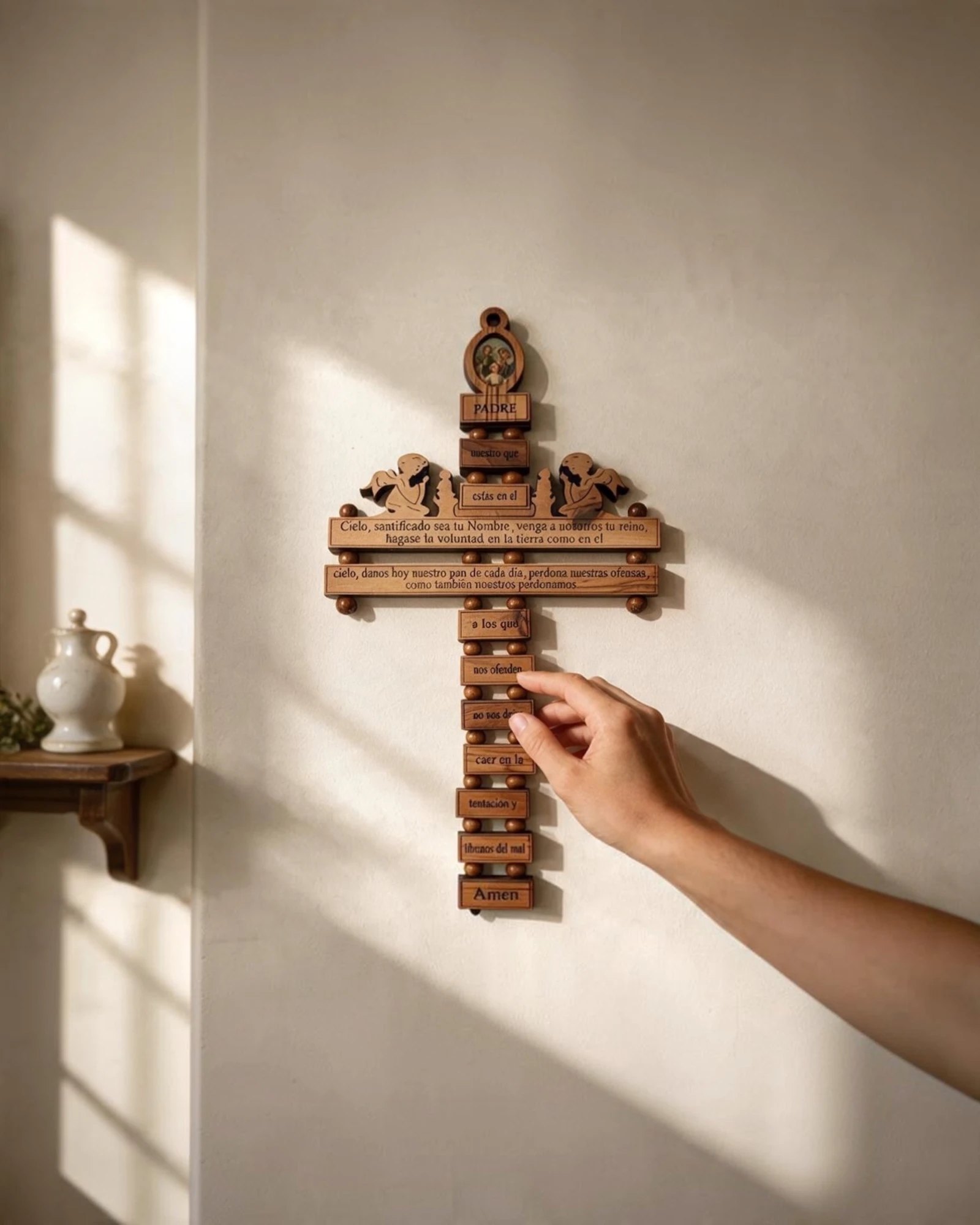 Padre Nuestro Hanging Cross (Spanish)